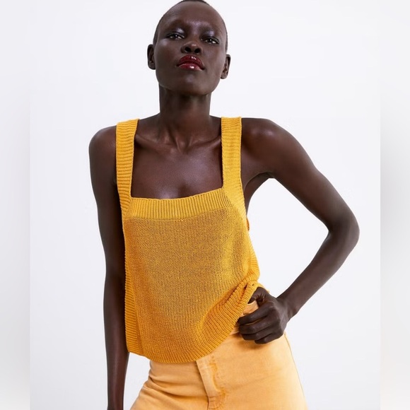 Zara Tops - Yellow Knit Women's Top
